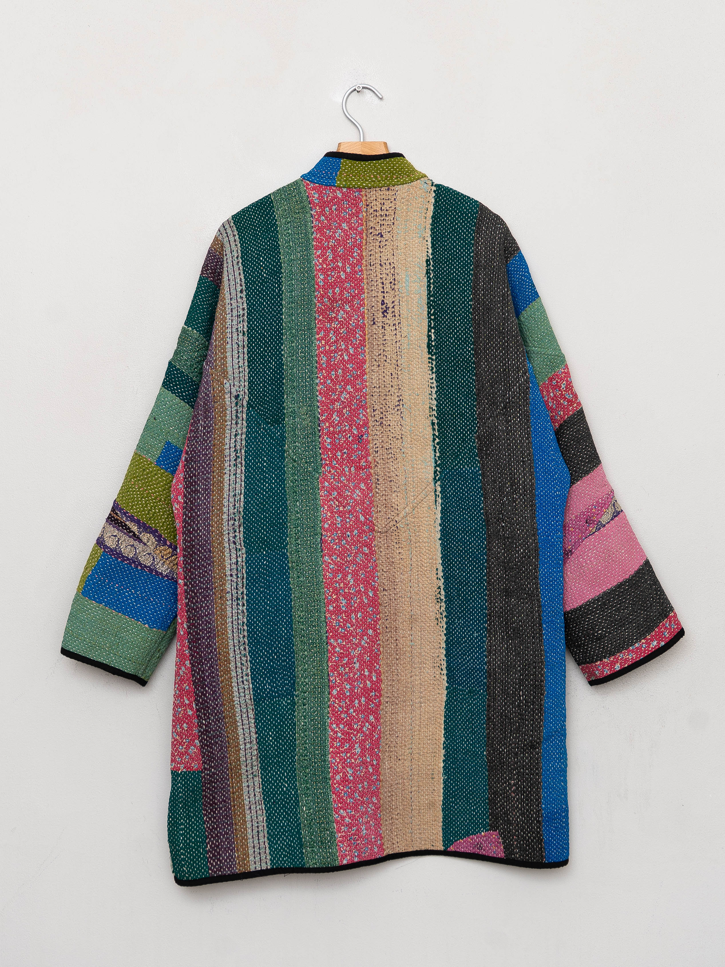 The Sai Quilted Patchwork Kantha Coat