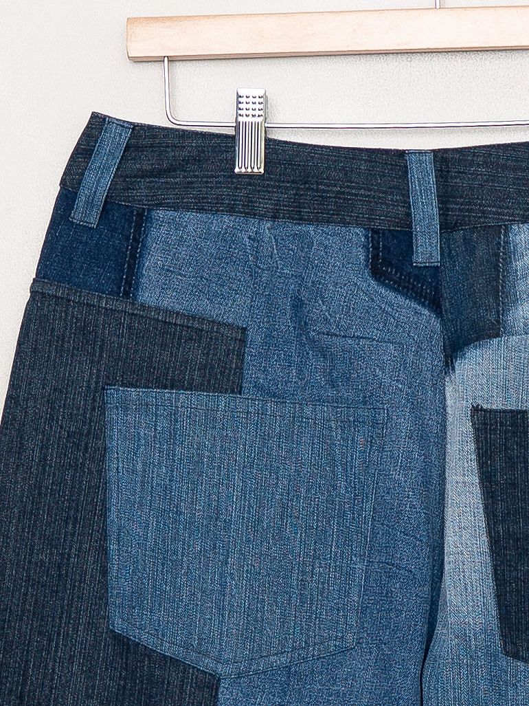 The Bindu Denim Bermuda Culotte Pant - Large