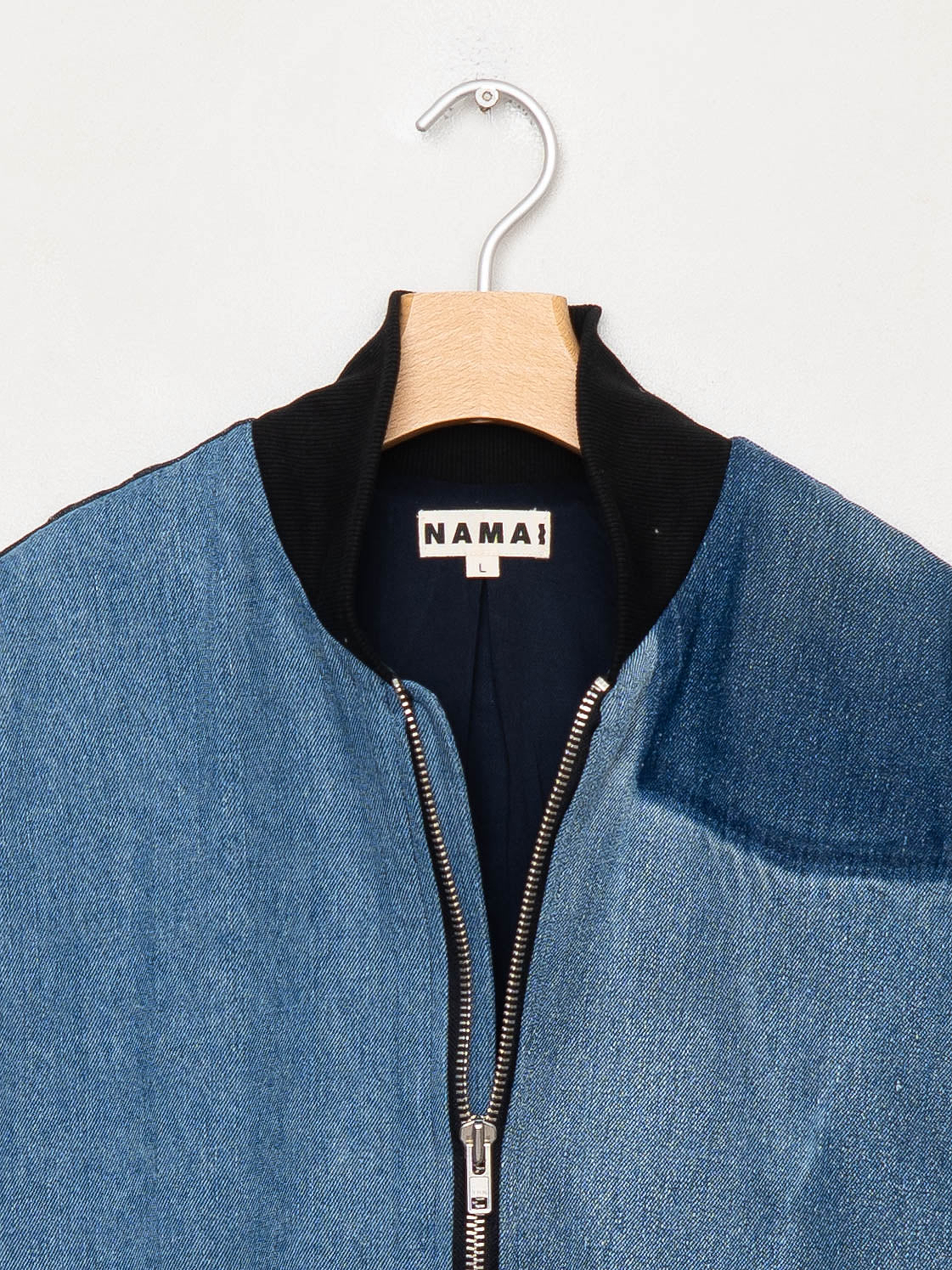 The Veda Denim Bomber Jacket - Large