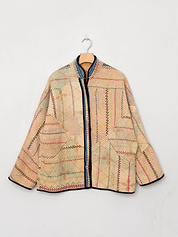 The Ladhiya Quilted Patchwork Kantha Jacket