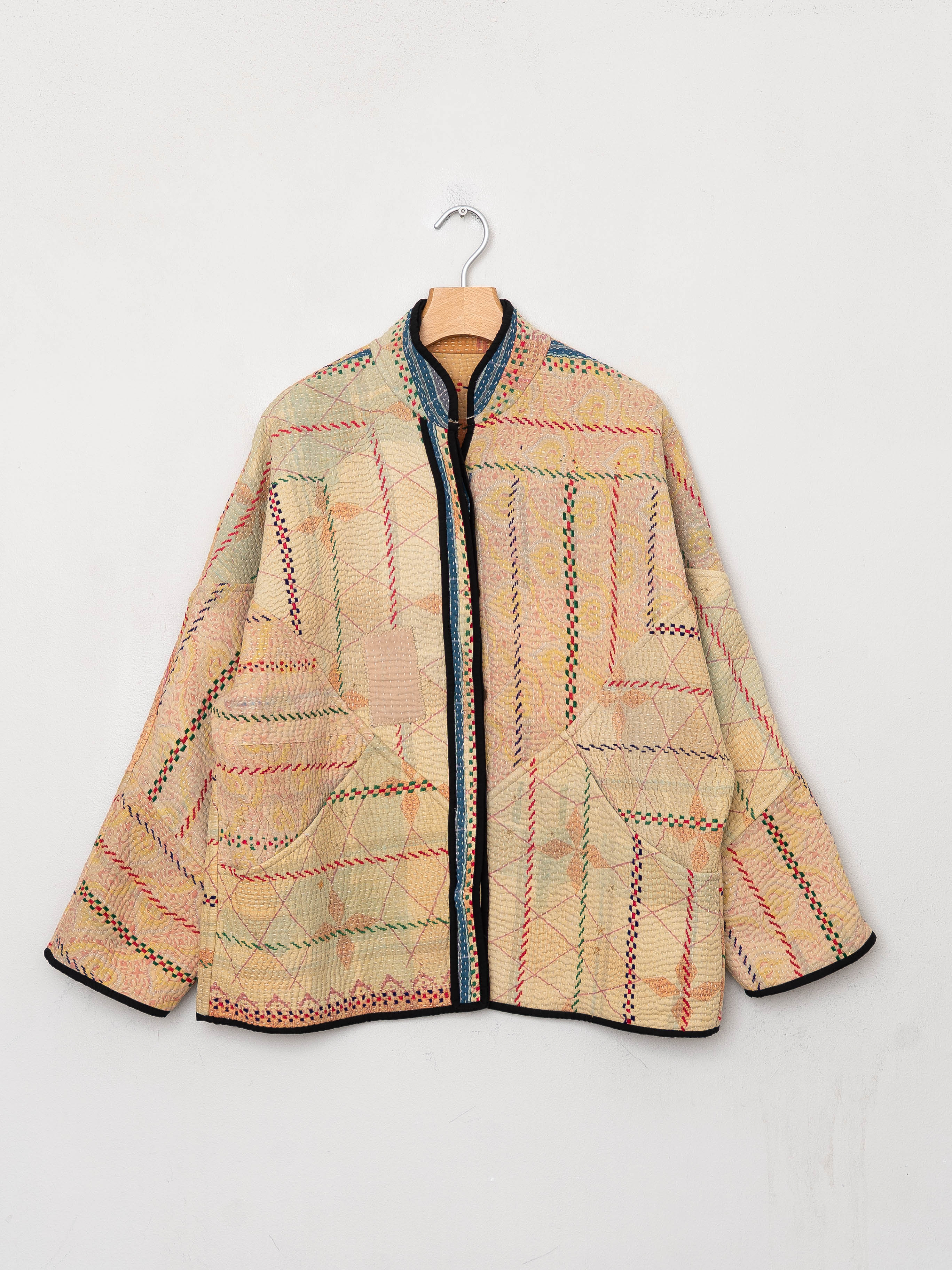 The Ladhiya Quilted Patchwork Kantha Jacket