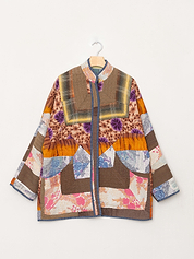 The Narmada Quilted Patchwork Kantha Jacket