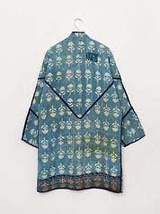 The Sai Quilted Indigo Kantha Coat