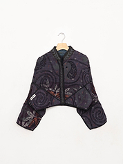 The Kaira Cropped Suzani Quilted Kantha Jacket