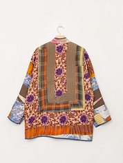 The Narmada Quilted Patchwork Kantha Jacket