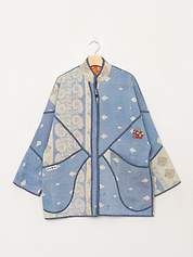The Narmada Quilted Patchwork Kantha Jacket