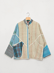 The Ladhiya Quilted Patchwork Kantha Jacket