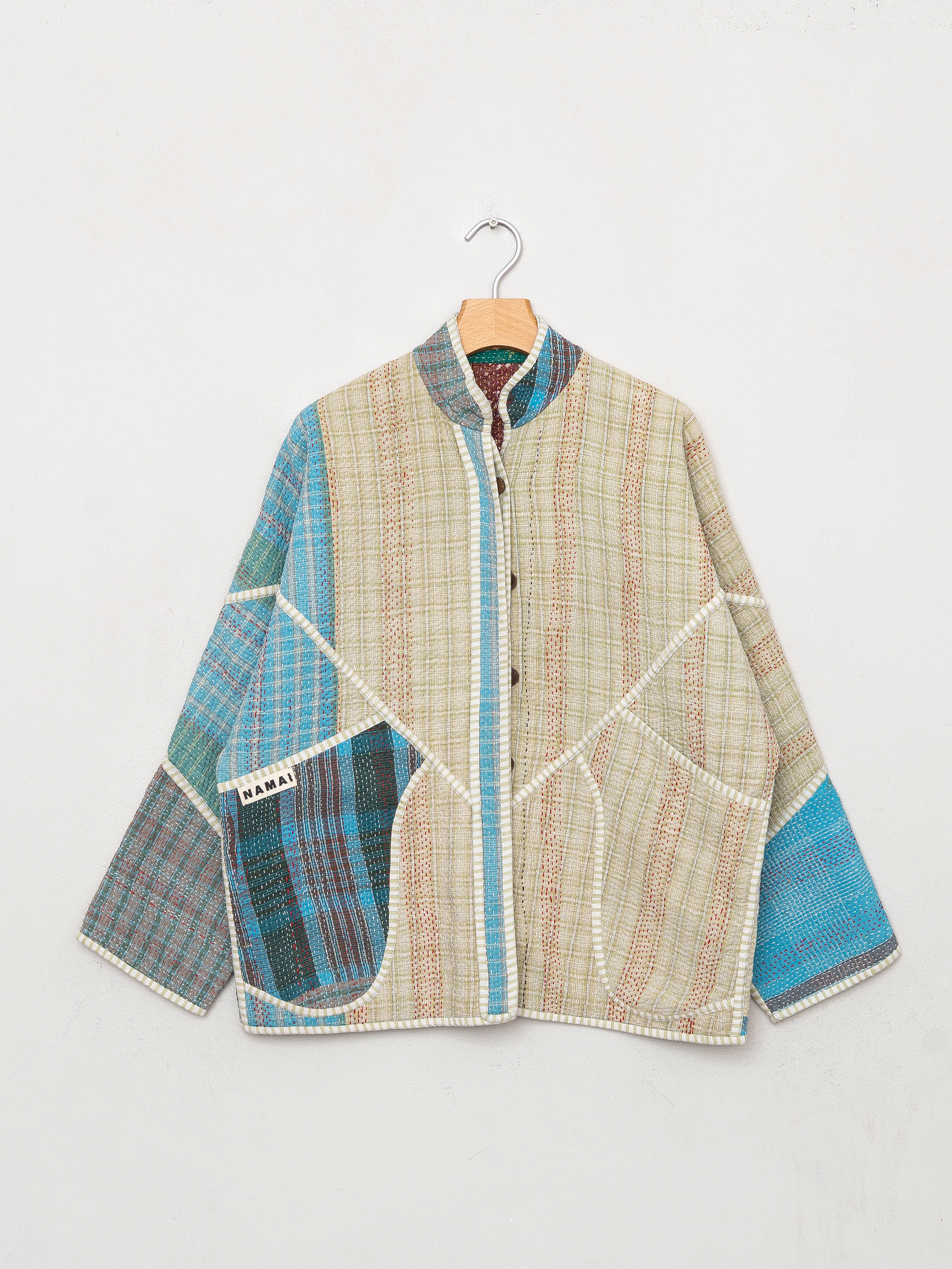 The Ladhiya Quilted Patchwork Kantha Jacket