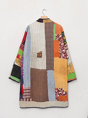 The Sai Quilted Patchwork Kantha Coat