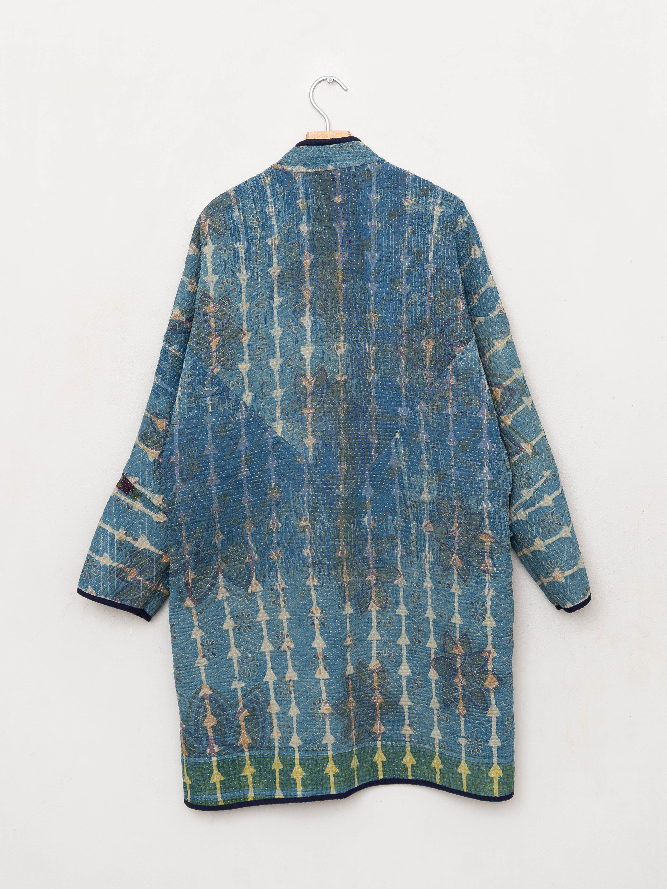 The Sai Quilted Indigo Kantha Coat