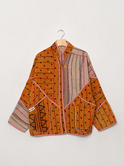 The Ladhiya Quilted Patchwork Kantha Jacket