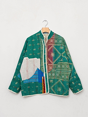 The Ladhiya Quilted Patchwork Kantha Jacket