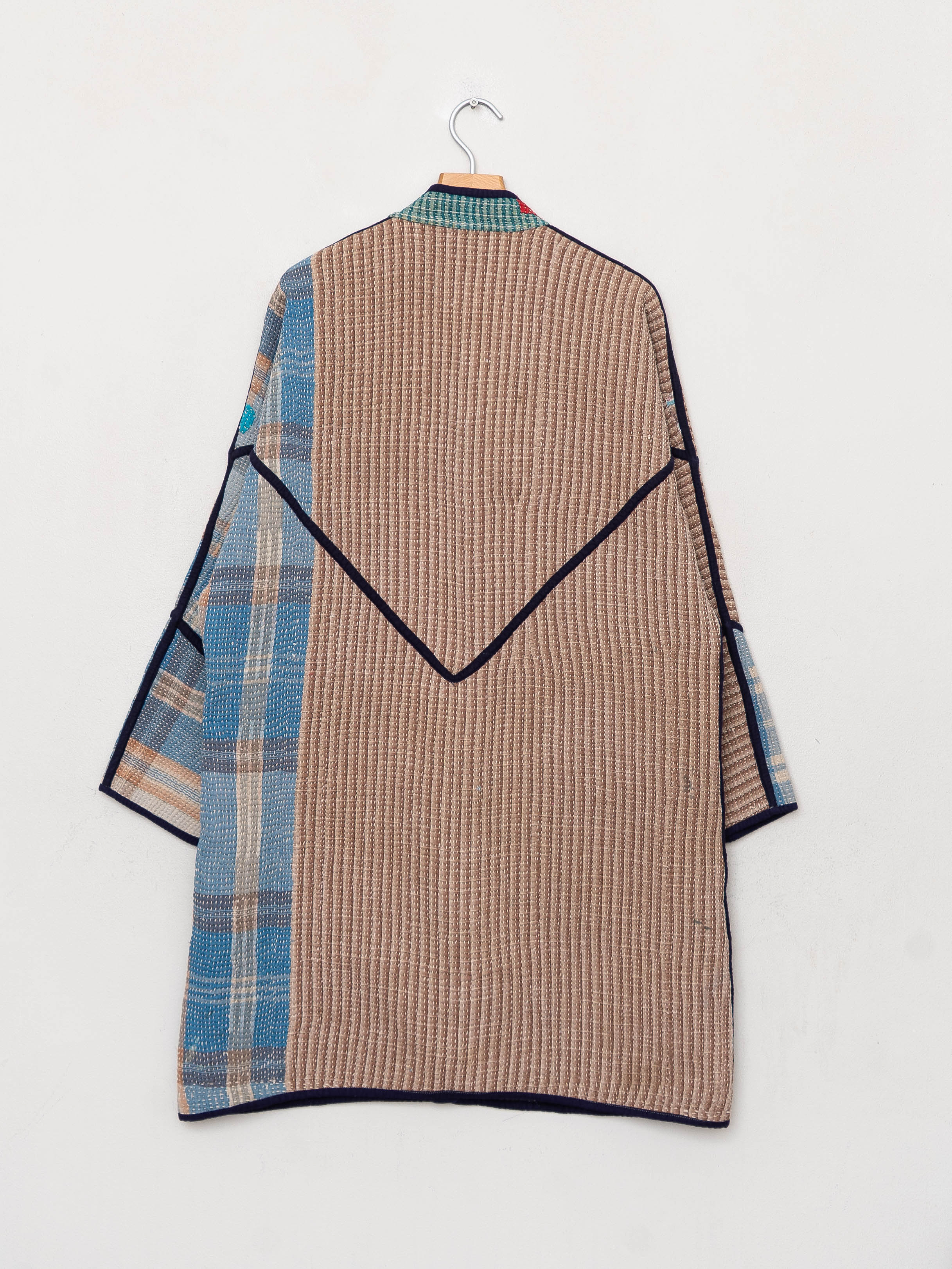 The Sai Quilted Patchwork Kantha Coat