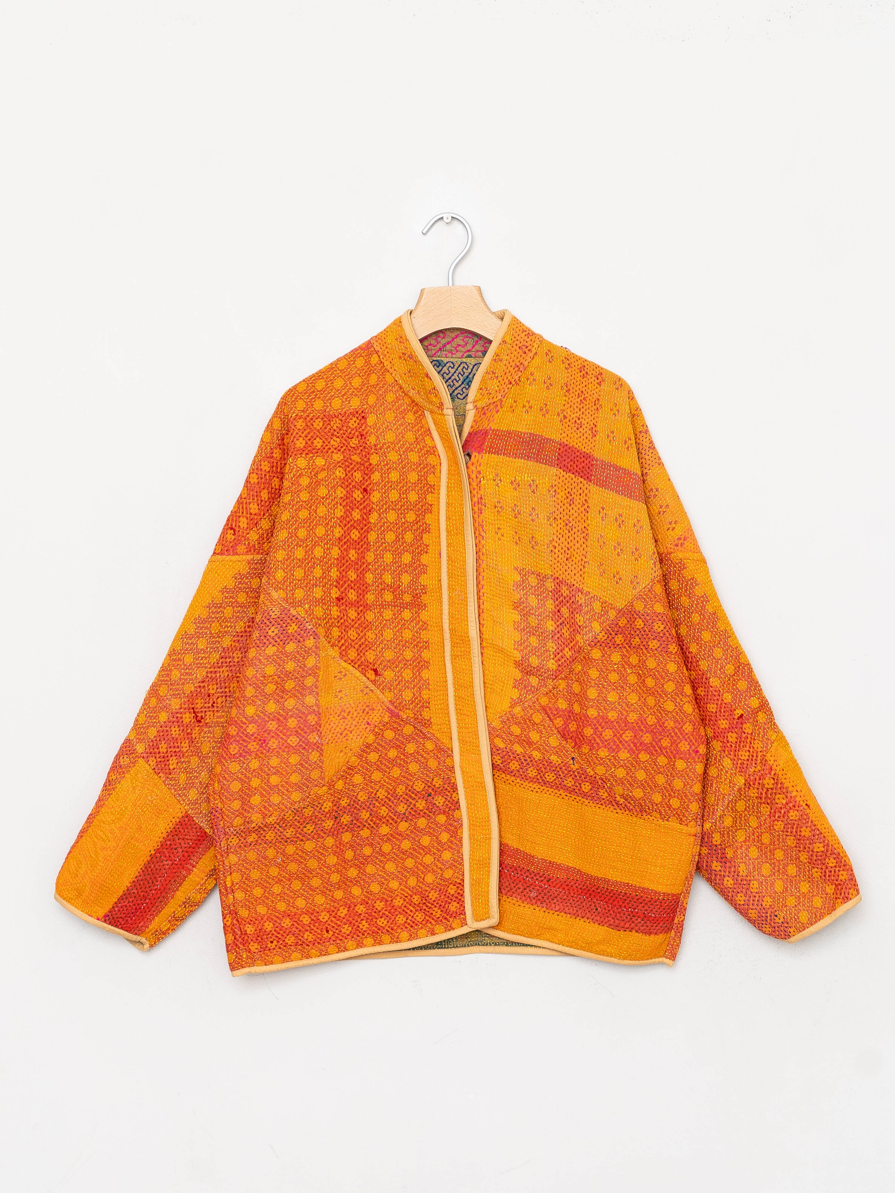 The Ladhiya Quilted Patchwork Kantha Jacket