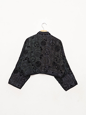 The Kaira Cropped Suzani Quilted Kantha Jacket