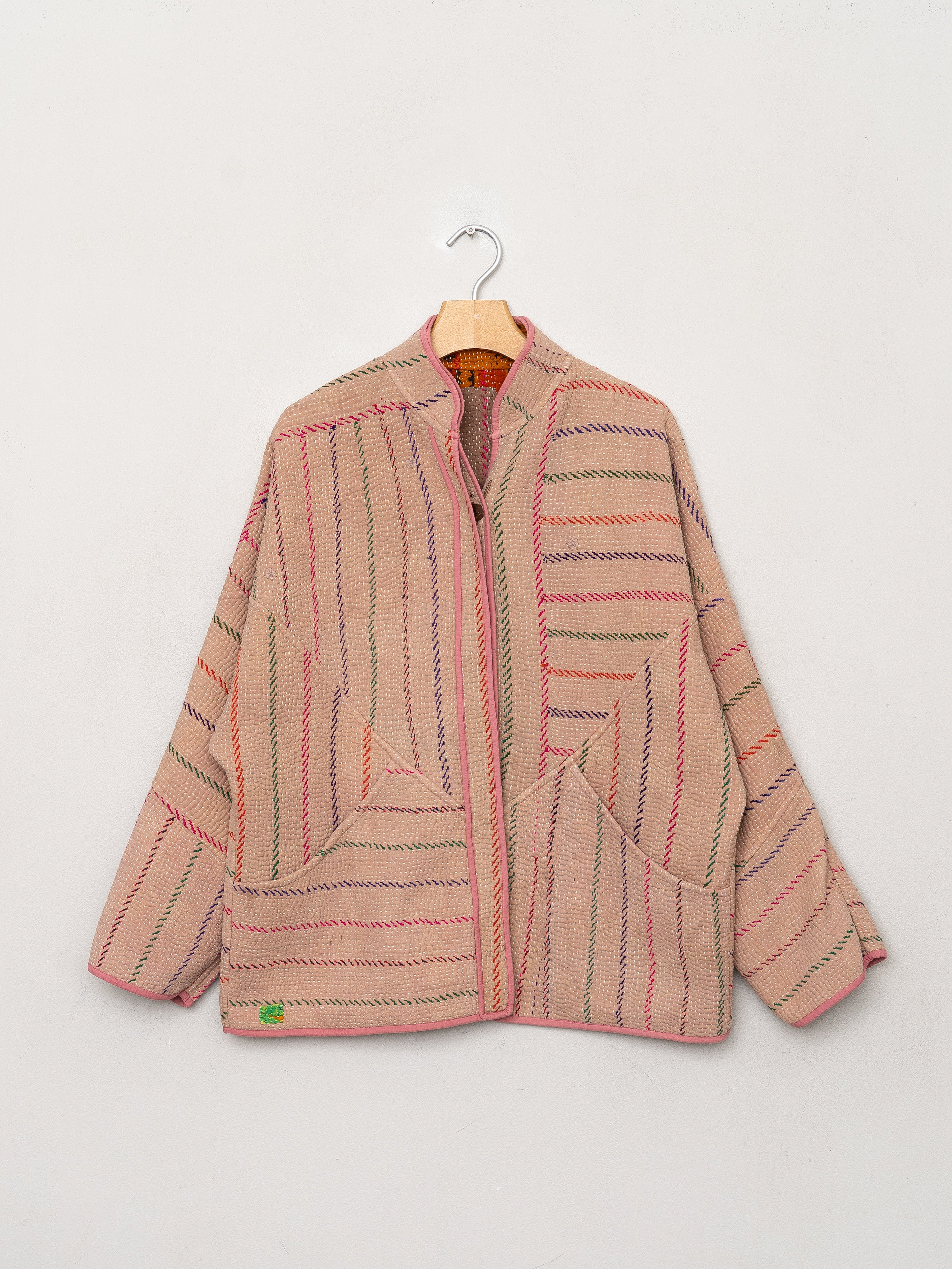 The Ladhiya Quilted Patchwork Kantha Jacket