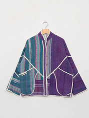 The Ladhiya Quilted Patchwork Kantha Jacket