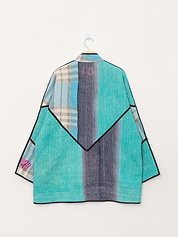 The Narmada Quilted Patchwork Kantha Jacket