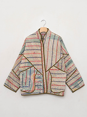 The Ladhiya Quilted Patchwork Kantha Jacket