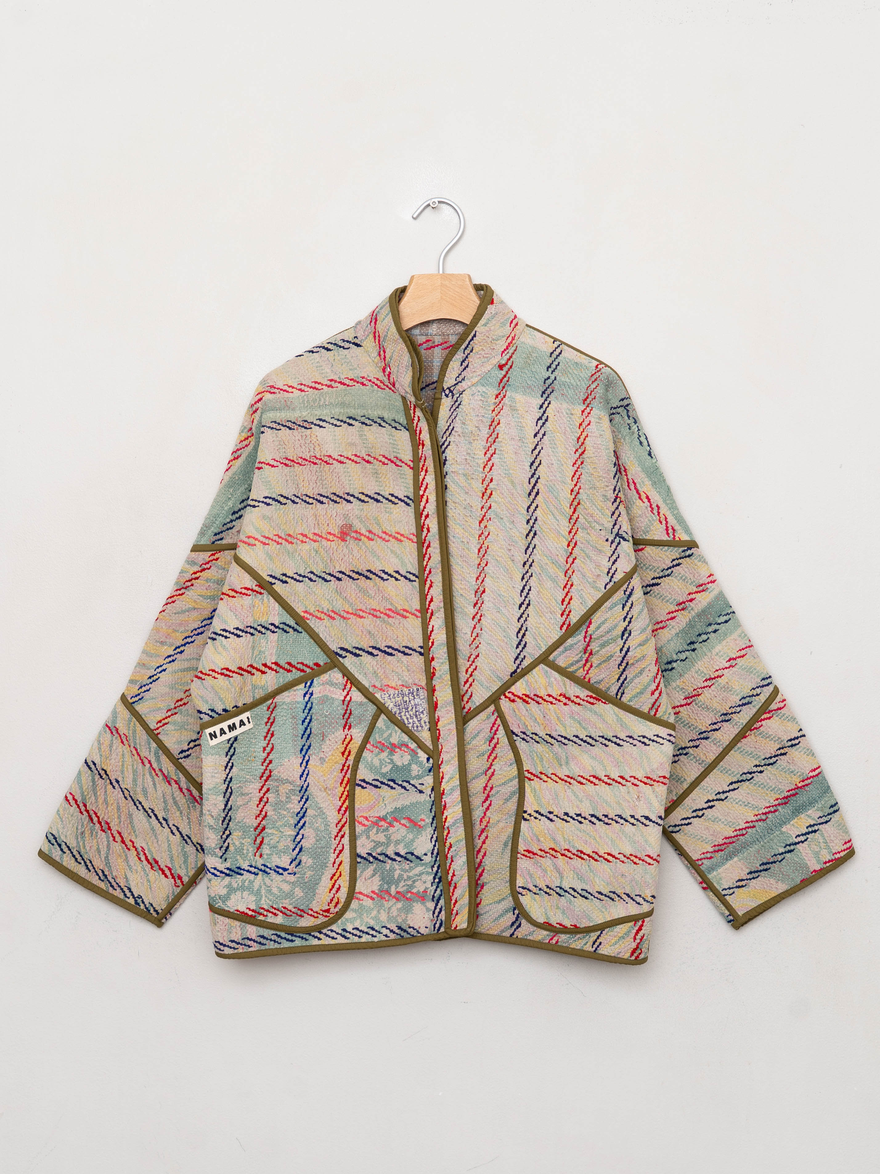 The Ladhiya Quilted Patchwork Kantha Jacket