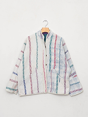 The Ladhiya Quilted Patchwork Kantha Jacket