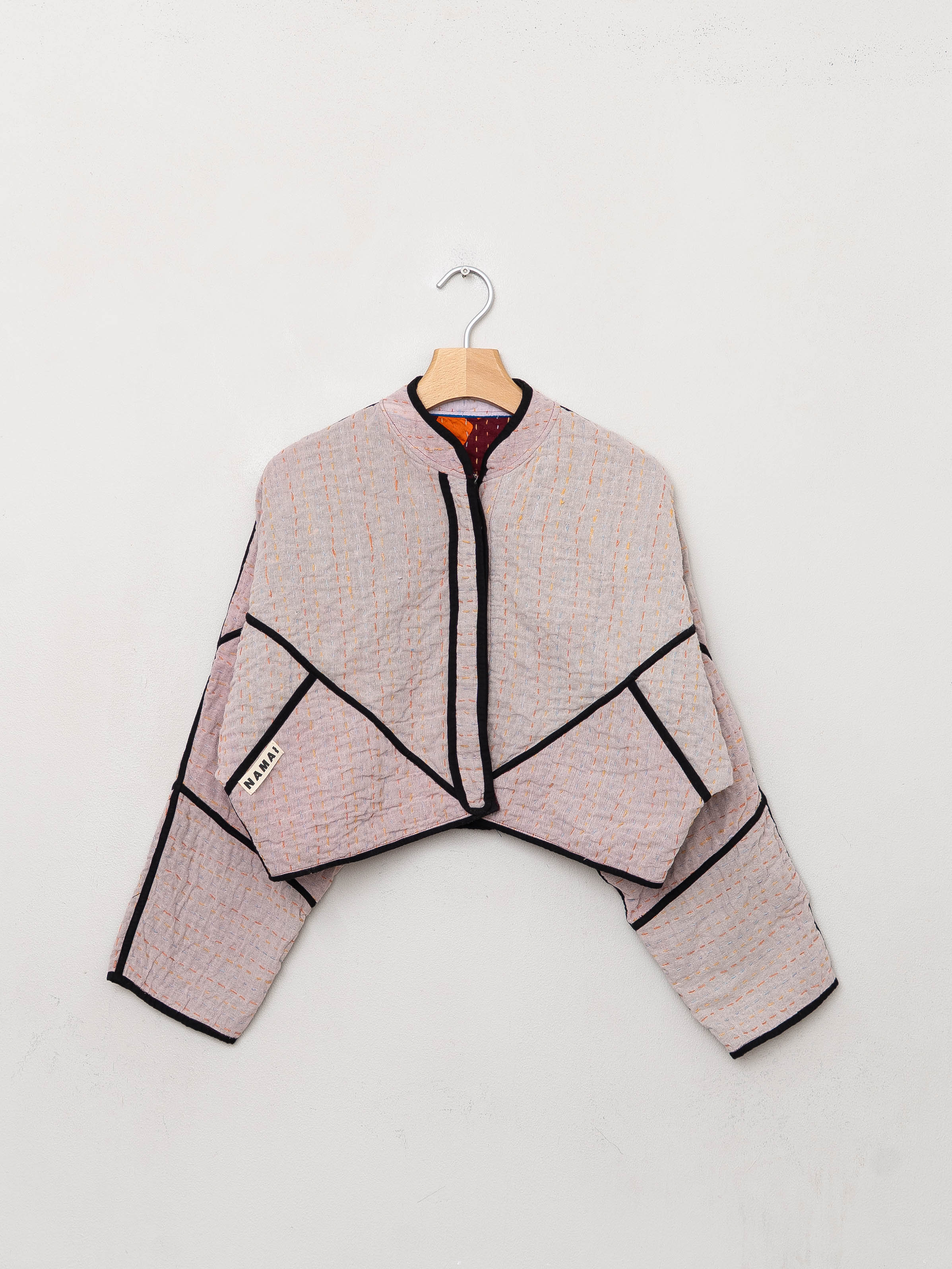 The Kaira Cropped Suzani Cut Out Kantha Jacket