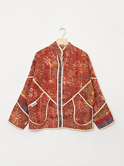 The Ladhiya Petite Quilted Indigo Kantha Jacket