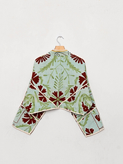 The Kaira Cropped Suzani Quilted Kantha Jacket