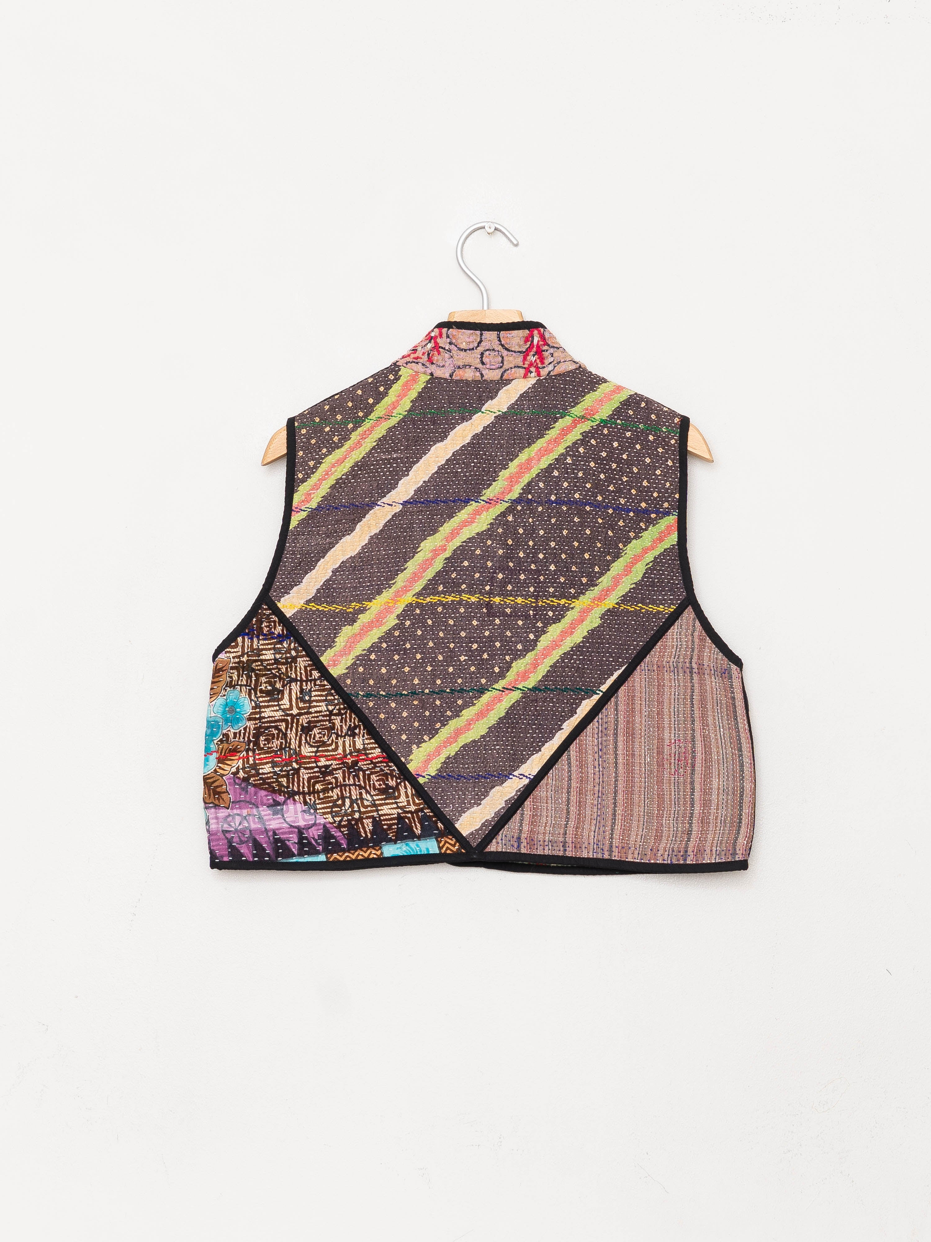 The Kaira Quilted Patchwork Kantha Vest