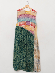 The Anan Long Dress  - Medium / Large - Upcycled Silk