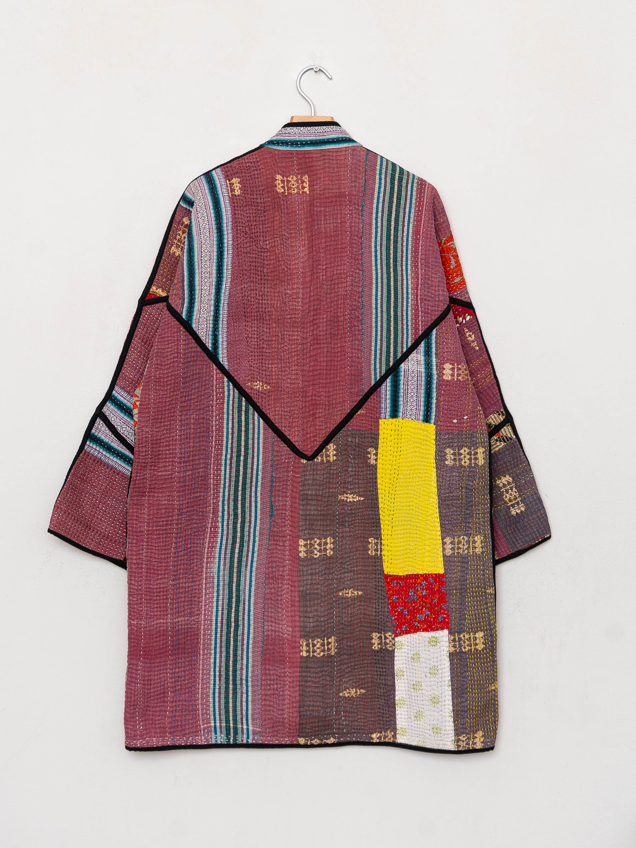 The Sai Quilted Patchwork Kantha Coat
