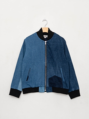 The Veda Denim Bomber Jacket - Medium