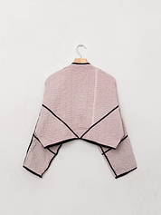 The Kaira Cropped Suzani Cut Out Kantha Jacket
