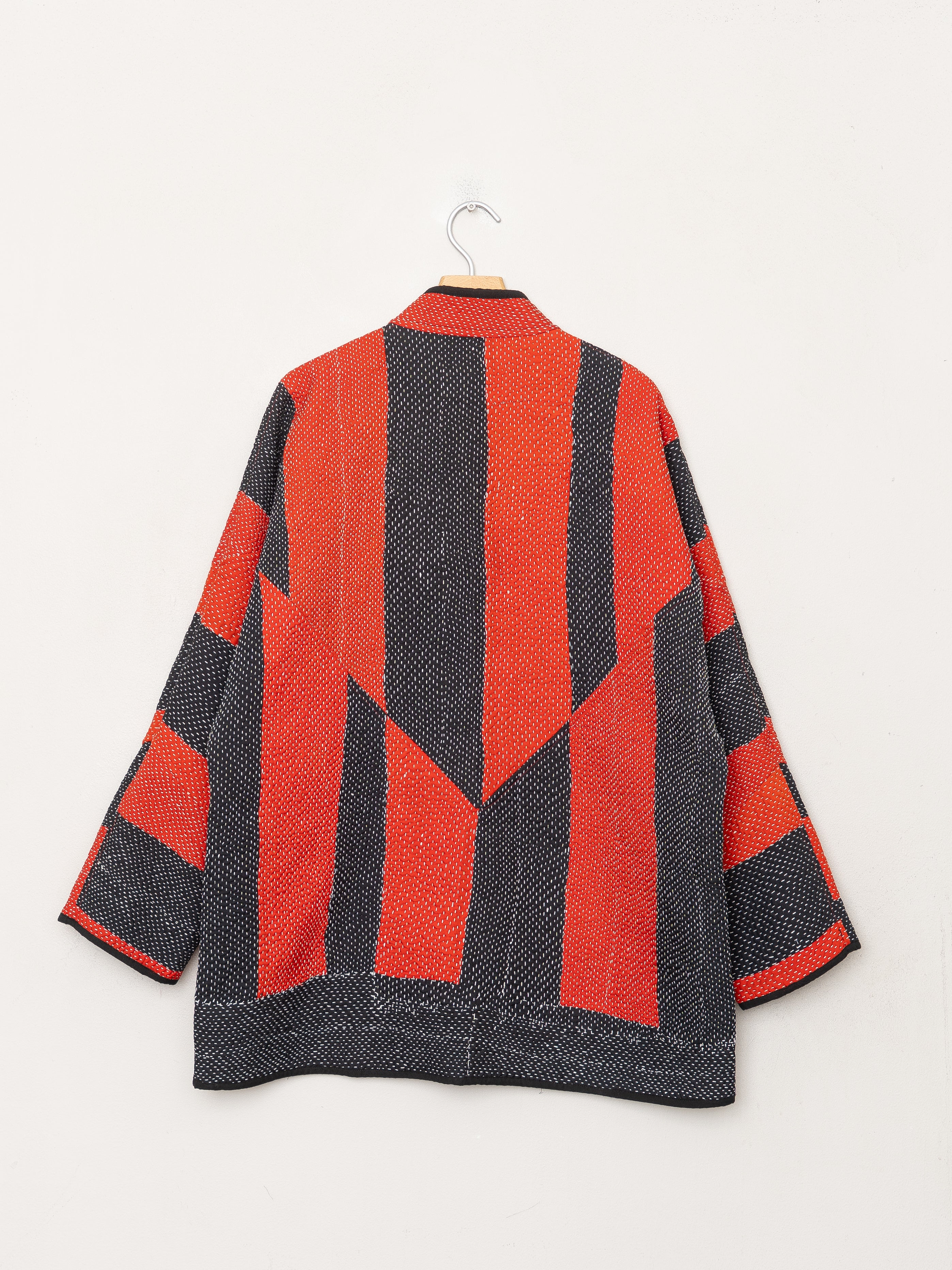 The Narmada Quilted Patchwork Kantha Jacket