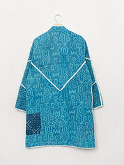 The Sai Quilted Indigo Kantha Coat