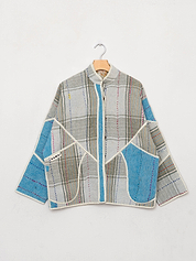 The Ladhiya Quilted Patchwork Kantha Jacket