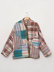 The Ladhiya Quilted Patchwork Kantha Jacket
