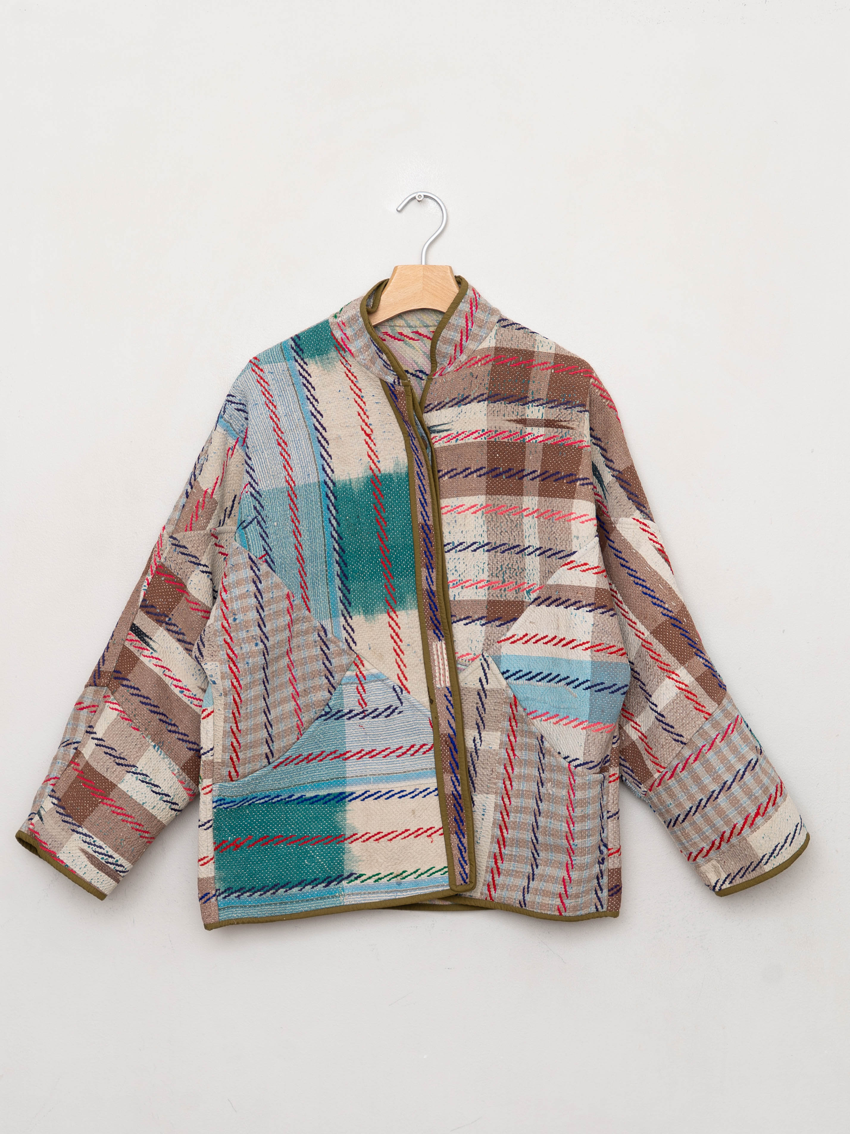 The Ladhiya Quilted Patchwork Kantha Jacket