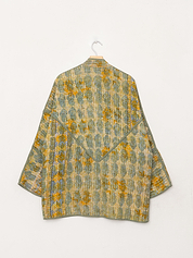 The Narmada Quilted Indigo Kantha Jacket