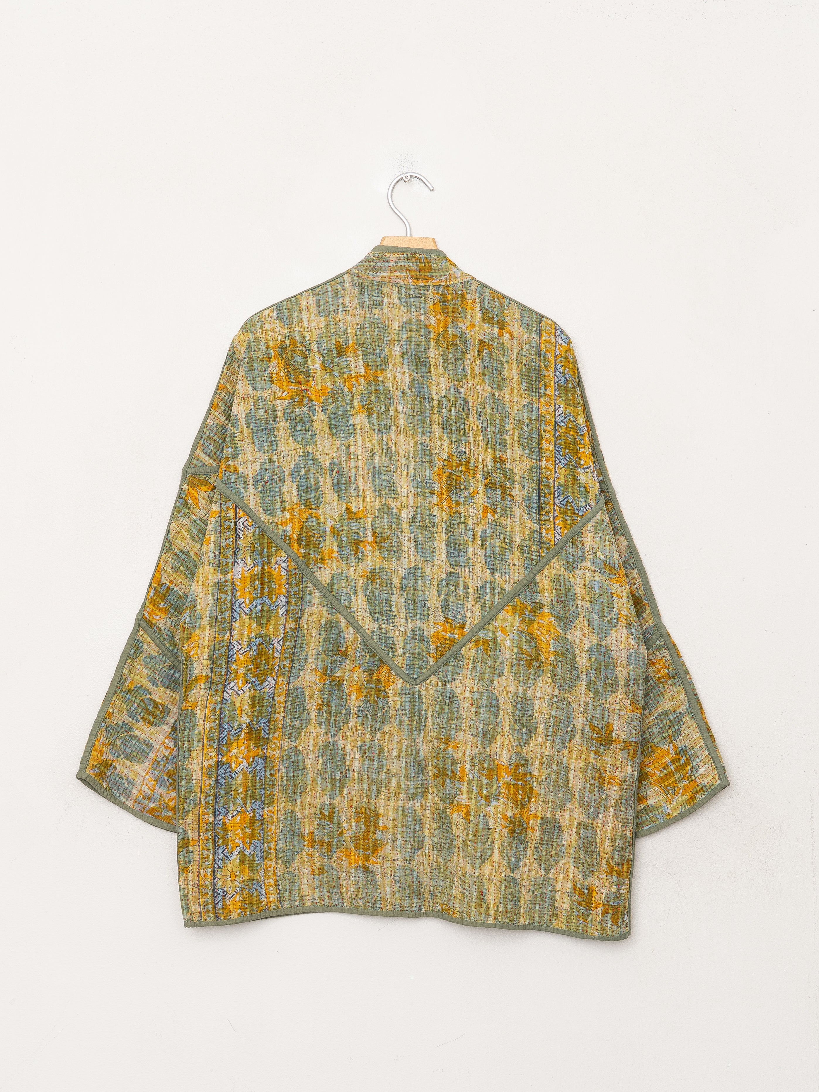 The Narmada Quilted Indigo Kantha Jacket