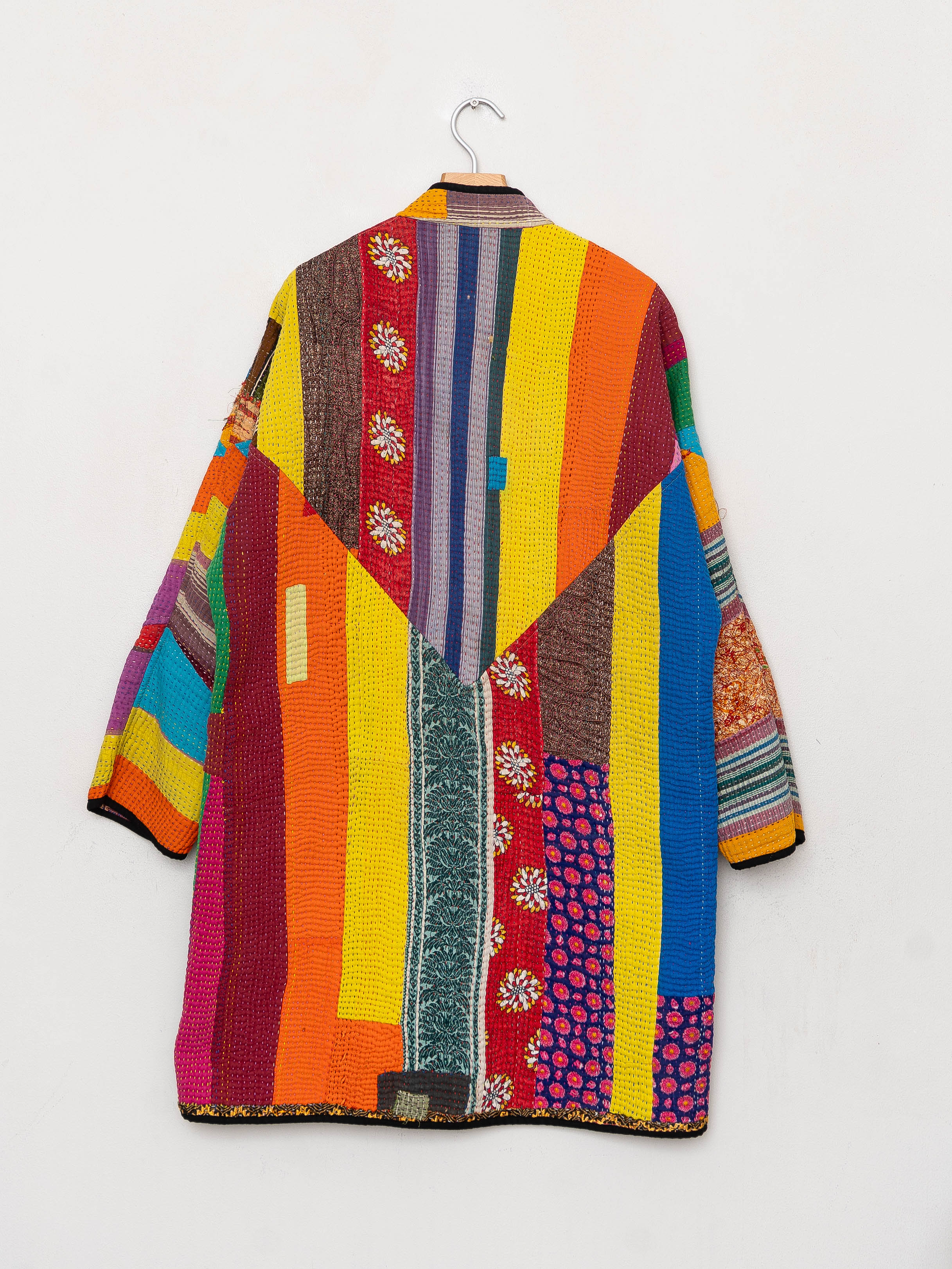 The Sai Quilted Patchwork Kantha Coat