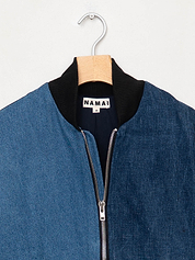 The Veda Denim Bomber Jacket - Medium