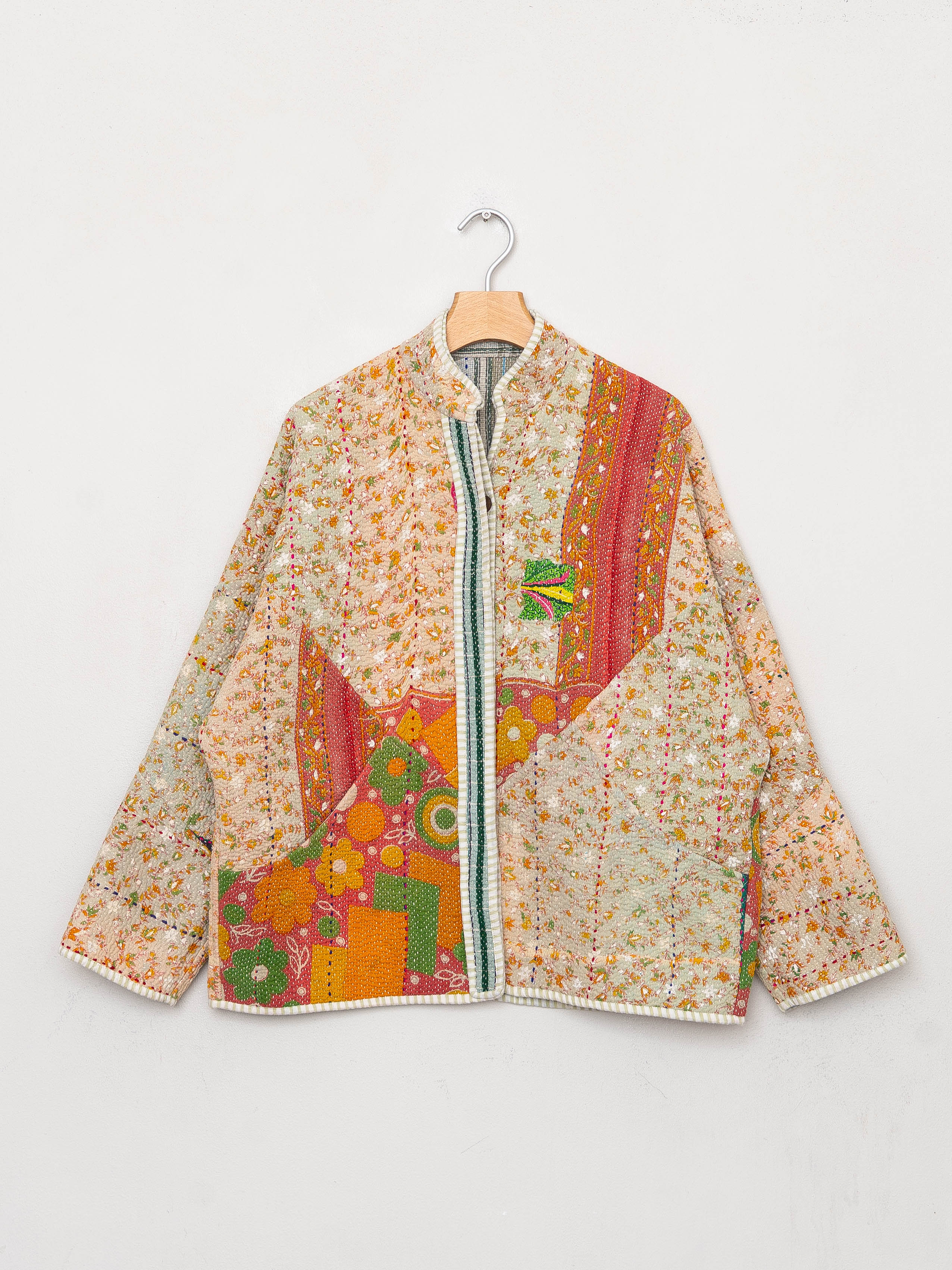 The Ladhiya Quilted Patchwork Kantha Jacket