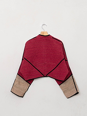 The Kaira Cropped Suzani Cut Out Kantha Jacket