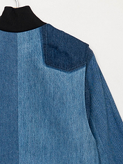The Veda Denim Bomber Jacket - Medium