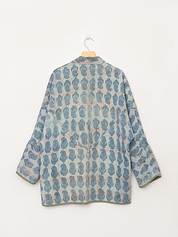 The Narmada Quilted Indigo Kantha Jacket