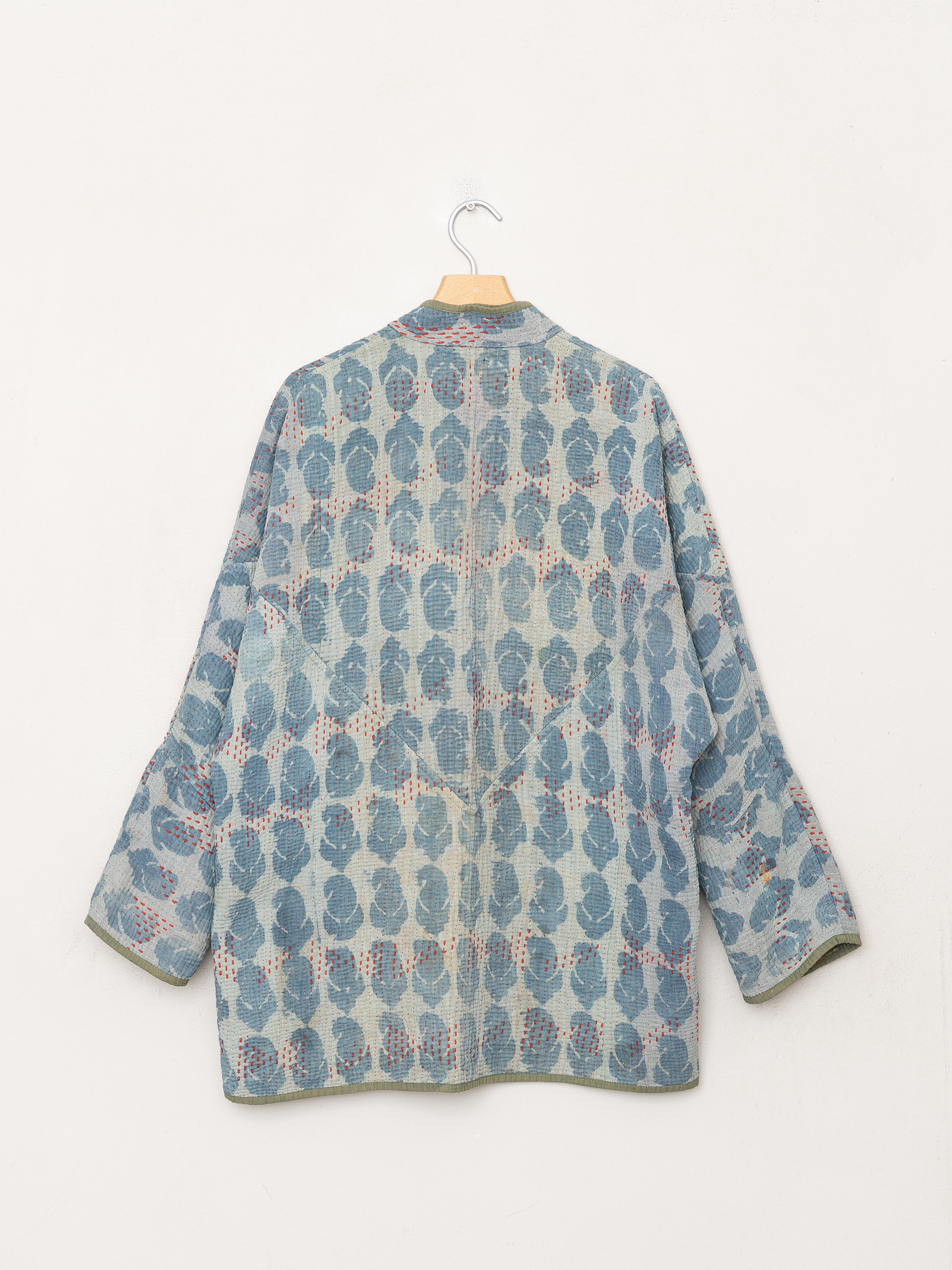 The Narmada Quilted Indigo Kantha Jacket