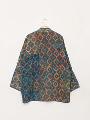 The Narmada Quilted Indigo Kantha Jacket