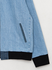The Veda Denim Bomber Jacket - Medium