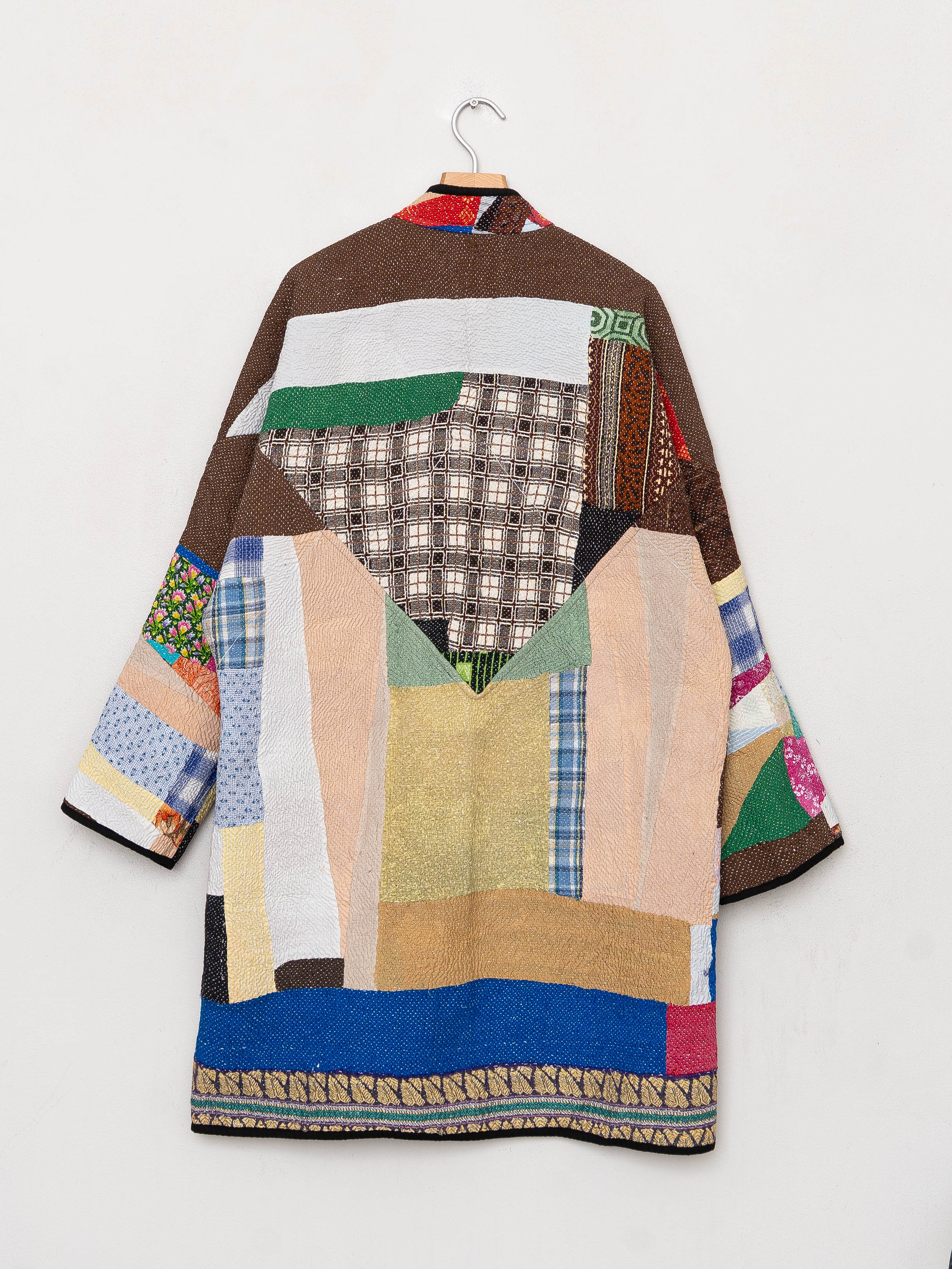 The Sai Quilted Patchwork Kantha Coat